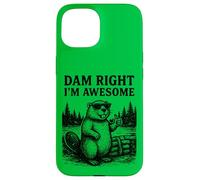 Beaver Pun Joke Grafica Vintage Animale Umorismo Impressionante Custodia per iPhone 15