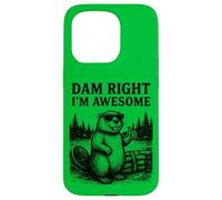 Beaver Pun Joke Grafica Vintage Animale Umorismo Impressionante Custodia per iPhone 15 Pro