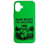 Beaver Pun Joke Grafica Vintage Animale Umorismo Impressionante Custodia per iPhone 16 Plus