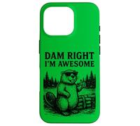 Beaver Pun Joke Grafica Vintage Animale Umorismo Impressionante Custodia per iPhone 16 Pro