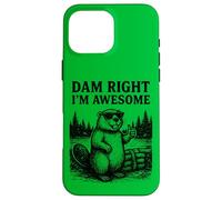 Beaver Pun Joke Grafica Vintage Animale Umorismo Impressionante Custodia per iPhone 16 Pro Max