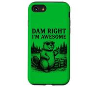 Beaver Pun Joke Grafica Vintage Animale Umorismo Impressionante Custodia per iPhone SE (2020) / 7/8