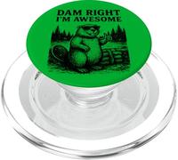 Beaver Pun Joke Grafica Vintage Animale Umorismo Impressionante PopSockets PopGrip per MagSafe