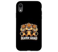 Beaver Squad Tre Beaver Amici Divertenti Compagni di squadra Custodia per iPhone XR
