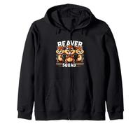 Beaver Squad Tre Beaver Amici Divertenti Compagni di Squadra Felpa con Cappuccio