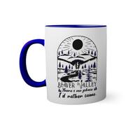 Beaver Valley Theres No Place Id Rather Be All'interno colorato blu scuro con tazza corrispondente della maniglia 330ml