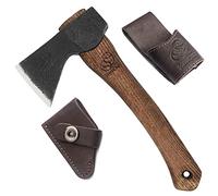 BeaverCraft Ascia forgiata a mano con fodero AX1 - Accetta da campeggio piccola accetta da foresta di sopravvivenza per tagliare il legno - Ascia da campeggio per spaccare il giardinaggio ascia da