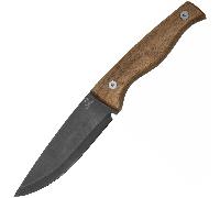 Beavercraft BSH3 Nightfall Coltello da Bushcraft in Acciaio al Carbonio con Lama Blu, Manico in Noce