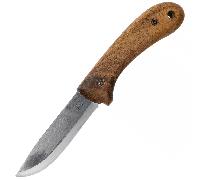 Beavercraft Coltello Bushcraft in Acciaio al Carbonio Glacier con Manico in Noce e Fodero in Pelle B