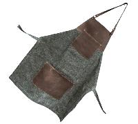 Beavercraft Grembiule da intaglio in tela marrone con pelle AP4