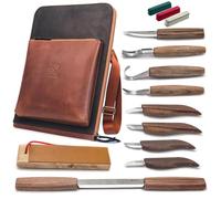 BeaverCraft Kit di intaglio del legno Deluxe S50X Set di coltelli per intaglio del legno di cucchiaio Kit per intaglio Kit per la lavorazione del legno con coltello per principianti e professionisti