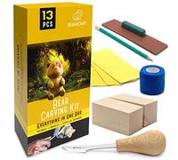 BeaverCraft Kit per intaglio del legno per principianti Set per intaglio Blocchi per intaglio in tiglio Scalpello per intaglio del legno DIY 05 Hobby per adulti e bambini