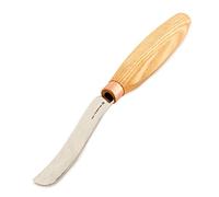 BeaverCraft Sgorbia per intaglio di cucchiai di legno Scalpello compatto K6L/15 Strumenti per intaglio del legno Intaglio della ciotola Lama in acciaio al carbonio Sgorbia radiale con manico in legno