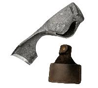 Beavercraft Testa di Adze Forgiata a Mano per Intaglio (Ciotola) con Fodero in Pelle AX2_Head