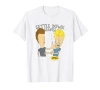 Beavis And Butt-Head Calm Down Maglietta, Uomo, Bianco, S