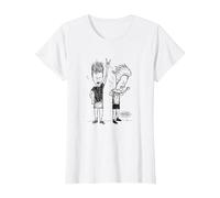 Beavis And Butt-Head Head Bang Sketch V1 Maglietta, Donna, Bianco, L