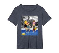 Beavis And Butt-Head Lounging By The Pool Portrait Maglietta, Donna Plus-Size, Pervinca, 6X