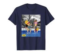 Beavis and Butt-Head Lounging By The Pool Portrait Maglietta, Uomo, Navy, L