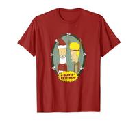 Beavis and Butt-Head Reindeer Santa Christmas Maglietta
