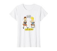 Beavis And Butt-Head School Sucks Maglietta, Donna, Bianco, S