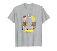 Beavis And Butt-Head School Sucks Maglietta, Uomo, Grigio Melange, 6XL