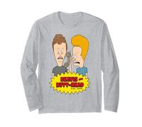 Beavis & Butt-Head Spaventati Al Telefono Maglia a Manica