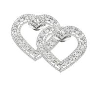 Beavorty 1 Paio Fiore Scarpa Tacchi Clip Di Scarpe Staccabili Clip Sul Tallone Con Strass Accessori Fai Da Te Per Scarpe Fibbia Decorativa Per Scarpe Con Strass Silver Metallo