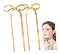 Beavorty 1 Paio orecchini a nastro orecchini a goccia da donna orecchini a fiocco d'oro Orecchini a prua orecchini di dichiarazione arco Pieno orecchini a goccia Orecchini per le donne lega