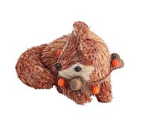 Beavorty 1 Pc Ornamento Di Coniglio in Piedi Di Paglia Animale Di Paglia Intrecciata Statua Della Volpe Ornamento Di Volpe Fatto a Mano Home Decor Cannuccia Ufficio Tavolo Da Pranzo Muschio