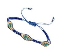 Beavorty 1 Pz braccio damen tallone Perline Ciondolo catena Braccialetti per le donne Braccialetto amicizia Frauen Armband bracciale bohémien fascia da braccio alla moda Corda intrecciata