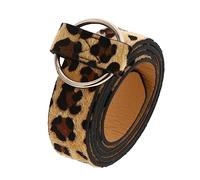 Beavorty 1 Pz. cintura da donna fibbia rotonda cintura in vita femminile elastico nappa guinzaglio fascia lombare casual da donna casual in similpelle finta pelle Leopard
