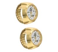Beavorty 1 Pz Orologio ad anello elettronico mini l'orologio suona orologio ad anello d'epoca per piccolo orologio portatile le donne guardano Orologio casual Lega di zinco D'oro