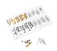 Beavorty 1 Scatola Kit Riparazione Orologi in Rame con Corone e Steli Dorati e Argentati Set per Sostituzione Accessori Orologio Strumenti Versatili per Riparatori e Appassionati DIY