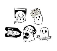 Beavorty 1 Set Decorative Fantasmino Cartoon Per Halloween E Speciali Accessori Creativi Per Abbigliamento E Borse 5 Pezzi