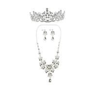 Beavorty 1 Set nuziale coroncina sposa photobooth wedding gioielli Collana alla moda nozze collane matrimonio decorazioni collana della sposa diademi nuziali per la sposa lega Silver