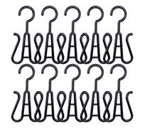 Beavorty 10 Ganci Appendino per Scarpe in Plastica Neri, Organizzatore Sospeso per Asciugare Pantofole e Stivali, Mensola Porta Scarpe Salvaspazio per Balcone e Casa