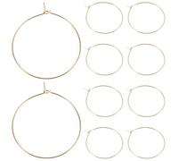 Beavorty 10 Orecchini a Cerchio da Donna Grandi Oro Placcato Acciaio Inossidabile Leggeri, Eleganti Orecchini a Cerchio Oversize per Uso Quotidiano e Feste, Design Comodo e Resistente