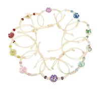 Beavorty 10 Pezzi Bracciale Intrecciato Bracciali Da Donna Cordino Da Polso Bohémien Braccialetti Dell'amicizia Braccialetto Da Donna Cinturino in Tessuto Perle Di