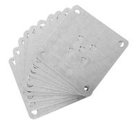 Beavorty 10 Pezzi Piastra di Fissaggio in Ferro 1,2mm per Gambe Mobili e Divani, Connettori e Staffe Preforate per Riparazione e Rinforzo, Accessori Ferramenta per Mobili da Casa