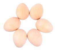 Beavorty 12 Pezzi Uova di Pasqua in Legno Non Verniciate Beige, Perfette per Giocare e Decorare in Classe o Durante la Pasqua, Realistiche e Sicure