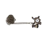 Beavorty 1pezzi Orologio da Tasca Forma di Cavallo Ciondolo Catena e Specchio Rotondo Realizzato in Bronzo Antico Regalo per Decorazione Pratica