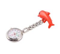 Beavorty 1pezzi Orologio da Tasca in Lega Clip e Pendente Forma di Delfino Design Unico della Catena Connessione Elastica Forte Regalo per Infermieri e Medici Colore Casuale