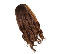 Beavorty 1pezzi Testa Di Manichino Per Esercitazione Con Capelli Misti Al Capelli Veri Fibra Chimica Supporto Per Pratica Acconciature e Styling Per Apprendisti