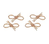 Beavorty 2 Paia fibbia per scarpe con fiocco strass IL scarpe da sposa arco Nozze adornare gioielli per la decorazione delle scarpe clip sugli abbellimenti delle scarpe ferro da stiro D'oro