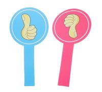 Beavorty 2 Palette per Voto Riutilizzabili in Schiuma Pollice e Giù, Palette di Risposta Portatili 15x30 Cm per Insegnanti, Strumenti di Valutazione e Partecipazione in Classe