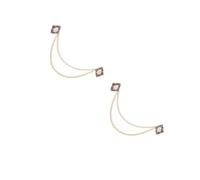 Beavorty 2 Pezzi accessori spilla elegante catena maglione maschio spilla retrò spille da sciarpa decorativo Uomini clip di scialle fermagli per cardigan Lega di zinco Golden