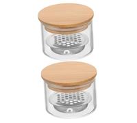 Beavorty 2 Pezzi Bicchieri per Manicure in Vetro Spesso con Filtro in Acciaio Ciotola per e Accessori Nail Art Decorativo e Multifunzionale per e Te