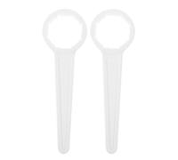 Beavorty 2 Pezzi Chiave Regolabile per Coperchi in Plastica Bianca | Set per Filtri Acqua Domestici e Rv, Rimuove Membrane Sigillanti, Stringe Tappi Plastici, Uso Semplice