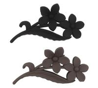 Beavorty 2 Pezzi Clip Floreali Eleganti Opache Design Gemello Morsetti Antiscivolo per Fermagli Resistenti per Acconciature Quotidiane e Vacanze