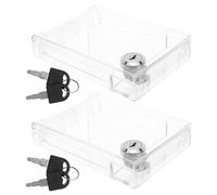 Beavorty 2 Pezzi Copertura di Sicurezza per Interruttore da Interno 86 Tipo in Abs con Chiusura a Chiave, Protezione e Ambienti Umidi, per Uso Domestico